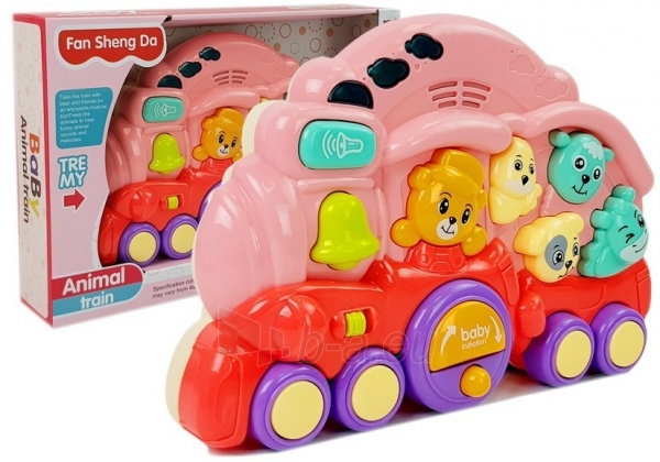 Interaktyvus traukinukas kūdikiams (rožinis) paveikslėlis 1 iš 4