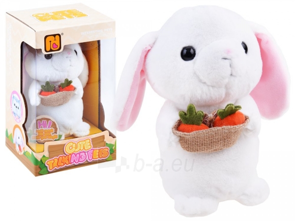 Interaktyvus žaislas Interactive Rabbit with a carrot says babble ZA3553 paveikslėlis 1 iš 6