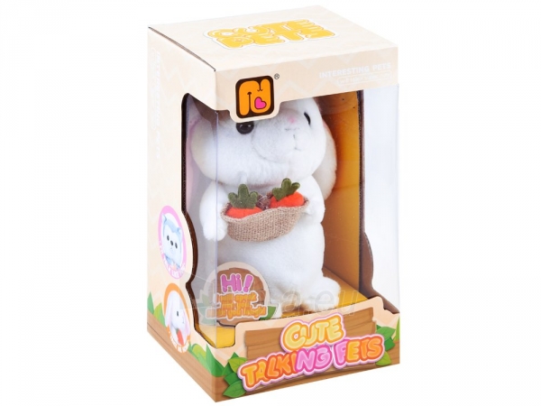 Interaktyvus žaislas Interactive Rabbit with a carrot says babble ZA3553 paveikslėlis 3 iš 6