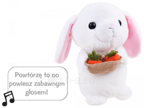 Interaktyvus žaislas Interactive Rabbit with a carrot says babble ZA3553 paveikslėlis 6 iš 6