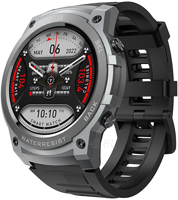 Išmanus laikrodis Wotchi AMOLED Smartwatch DM55 – Grey – Black paveikslėlis 9 iš 9