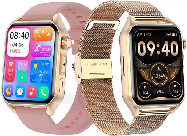 Išmanus laikrodis Wotchi AMOLED Smartwatch W280PKS - Pink paveikslėlis 5 iš 9