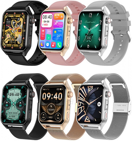 Išmanus laikrodis Wotchi AMOLED Smartwatch W280PKS - Pink paveikslėlis 6 iš 9