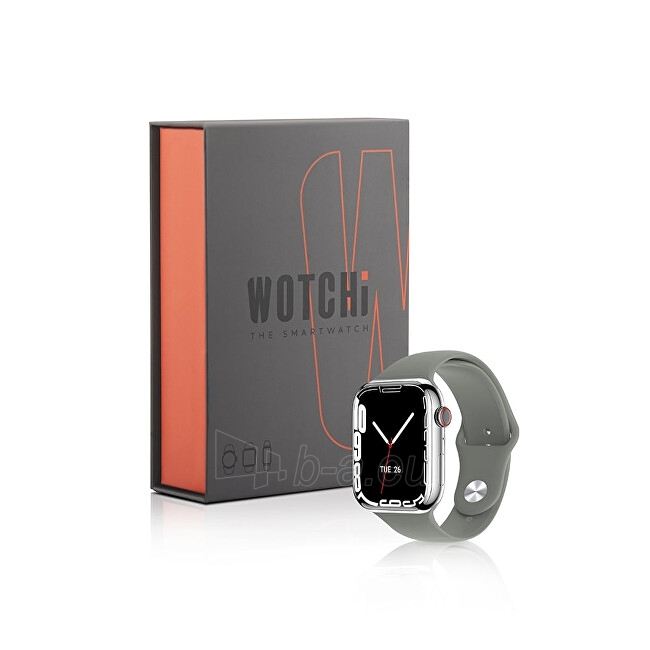 Išmanus laikrodis Wotchi Smartwatch DM10 – Silver - Khaki paveikslėlis 3 iš 10