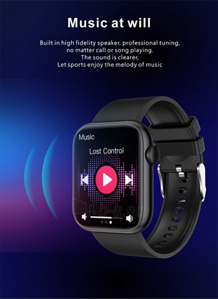 Išmanus laikrodis Wotchi Smartwatch WQX7B - Black paveikslėlis 5 iš 10