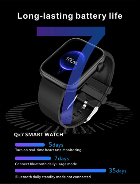 Išmanus laikrodis Wotchi Smartwatch WQX7B - Black paveikslėlis 10 iš 10