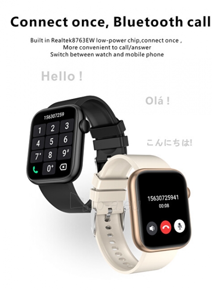 Išmanus laikrodis Wotchi Smartwatch WQX7P - Pink paveikslėlis 2 iš 10