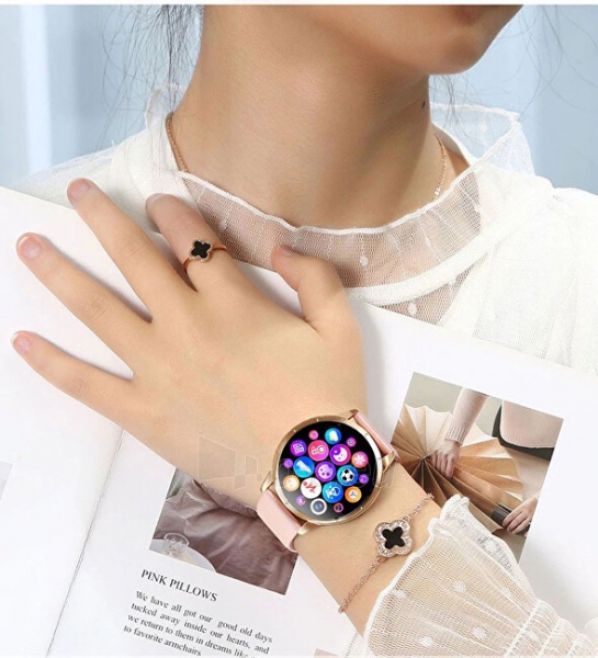 Išmanusis laikrodis Deveroux Smartwatch CF18 - růžová paveikslėlis 7 iš 10