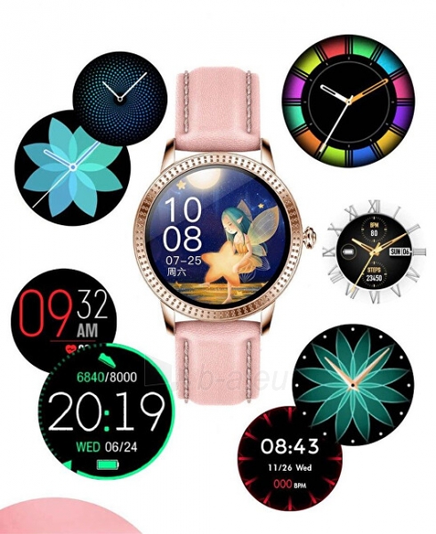 Išmanusis laikrodis Deveroux Smartwatch CF18 - růžová paveikslėlis 5 iš 10