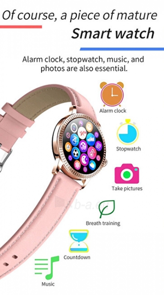 Išmanusis laikrodis Deveroux Smartwatch CF18 - růžová paveikslėlis 4 iš 10
