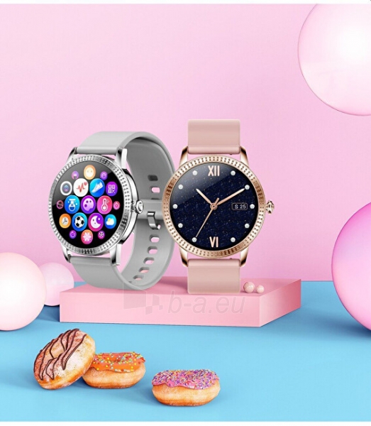 Išmanusis laikrodis Deveroux Smartwatch CF18 - růžová paveikslėlis 2 iš 10