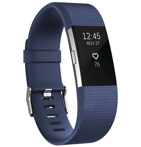 Išmanusis laikrodis Fitbit Charge 2 Blue Silver - Large paveikslėlis 1 iš 1