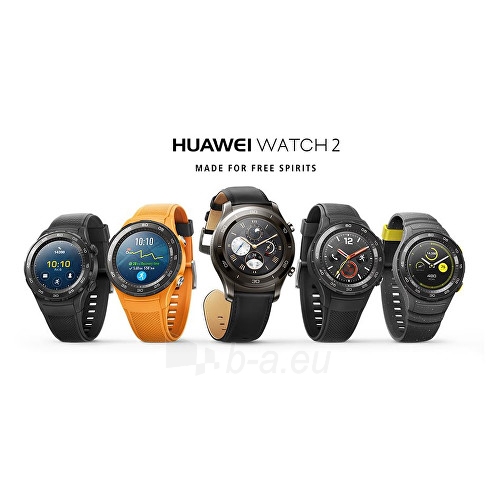 Išmanusis laikrodis Huawei Watch W2 Carbon Black paveikslėlis 10 iš 10