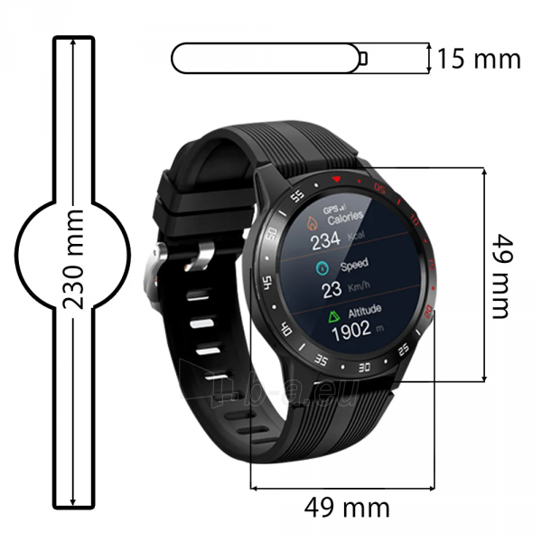 Išmanusis laikrodis Manta M5 Smartwatch with BP and GPS paveikslėlis 3 iš 9