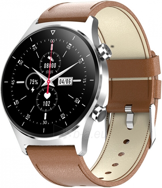 Išmanusis laikrodis Wotchi Smartwatch W42BL - Brown Leather paveikslėlis 2 iš 12