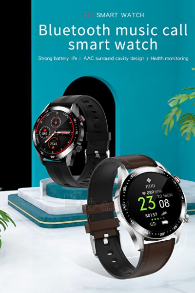 Išmanusis laikrodis Wotchi Smartwatch WO21BKS - Black Silicon paveikslėlis 4 iš 10