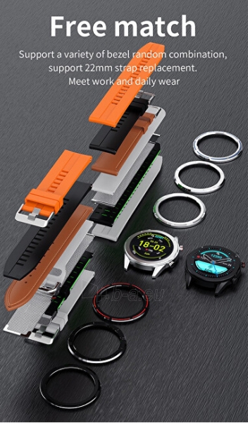 Išmanusis laikrodis Wotchi Smartwatch WO72G - Green paveikslėlis 6 iš 10