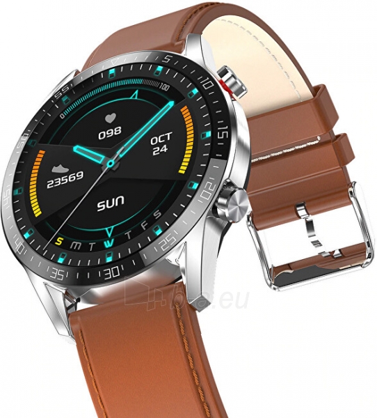 Išmanusis laikrodis Wotchi Smartwatch WT34BL - Brown Leather paveikslėlis 9 iš 10