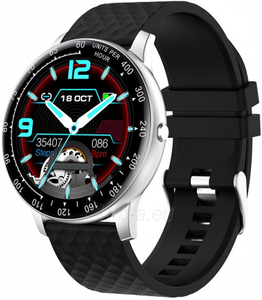 Išmanusis laikrodis Wotchi W03S Smartwatch - Silver Black paveikslėlis 1 iš 4