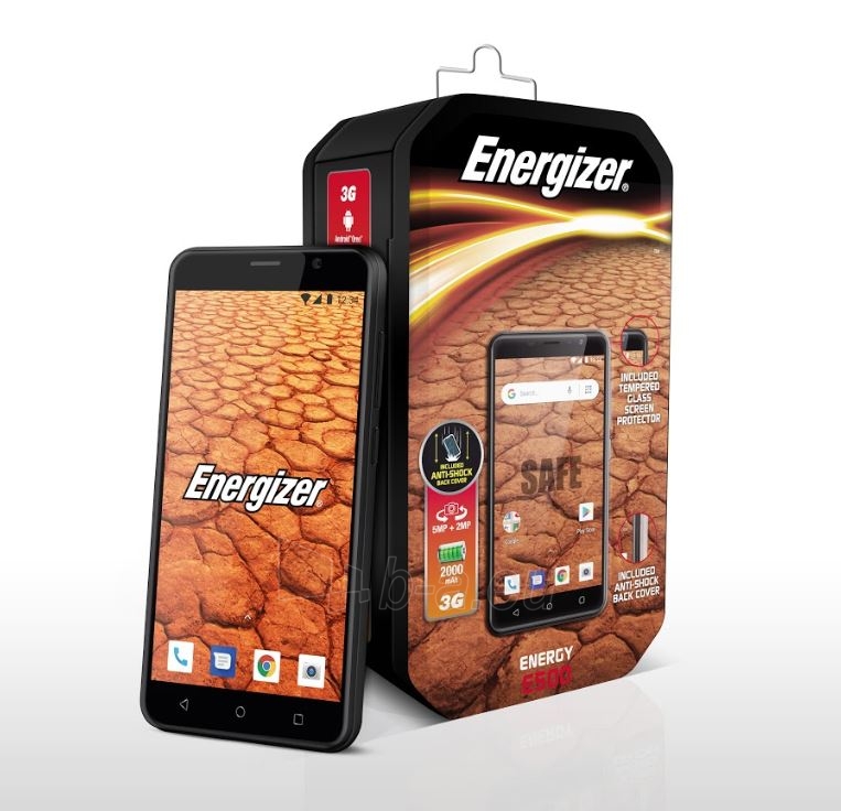 Smart phone Energizer Energy E500 Dual black paveikslėlis 1 iš 10