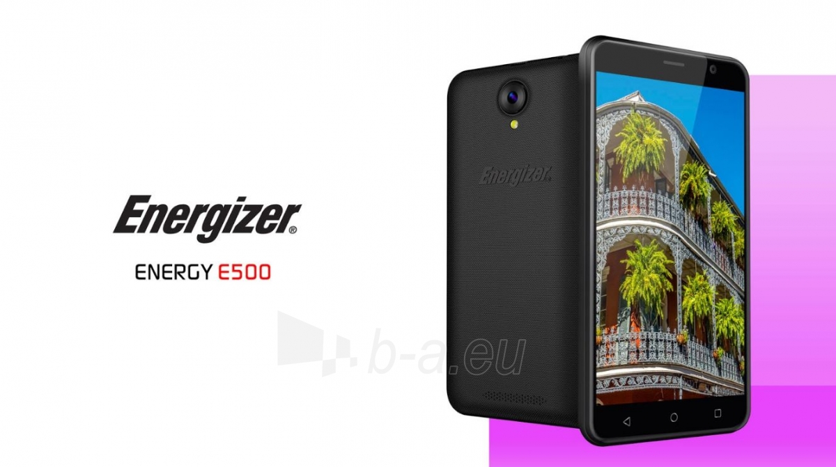 Išmanusis telefonas Energizer Energy E500 Dual black paveikslėlis 2 iš 10