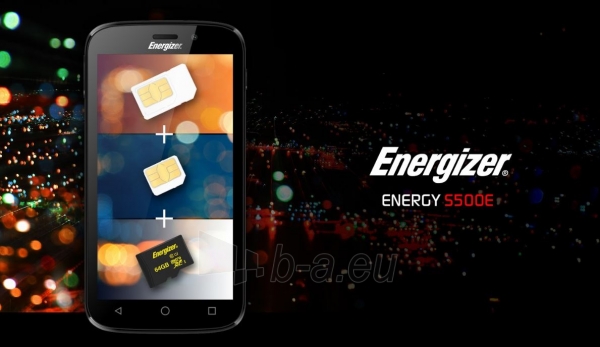Smart phone Energizer Energy S500E Dual black paveikslėlis 4 iš 5