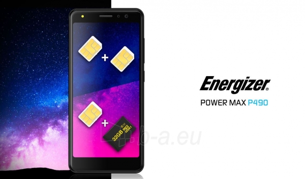 Smart phone Energizer PowerMax P490 Dual black paveikslėlis 6 iš 9