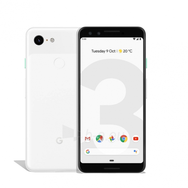 Smart phone Google Pixel 3 128GB clearly white paveikslėlis 1 iš 3