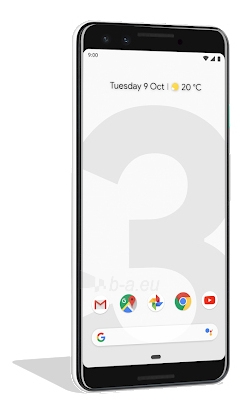 Išmanusis telefonas Google Pixel 3 128GB clearly white paveikslėlis 2 iš 3