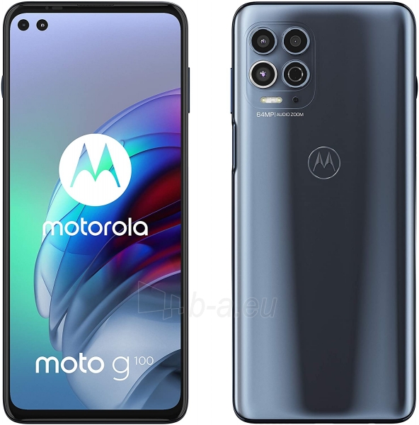 Išmanusis telefonas Motorola XT2125-4 Moto G100 Dual 128GB slate grey paveikslėlis 1 iš 5