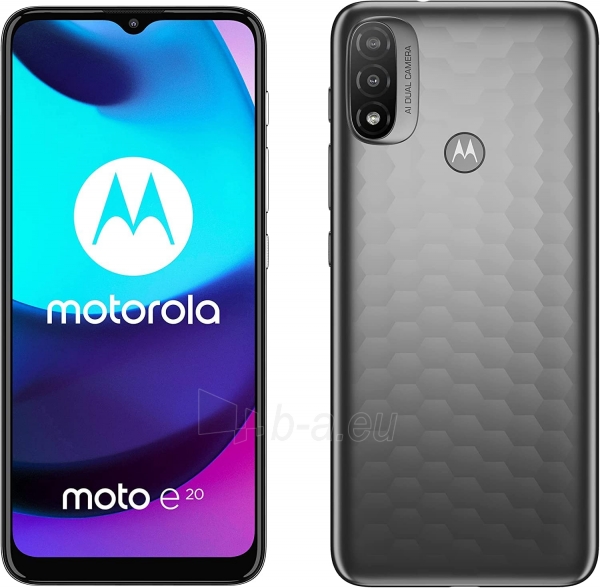 Smart phone Motorola XT2155-3 Moto E20 Dual 32GB graphite grey Cheaper  online Low price | English 