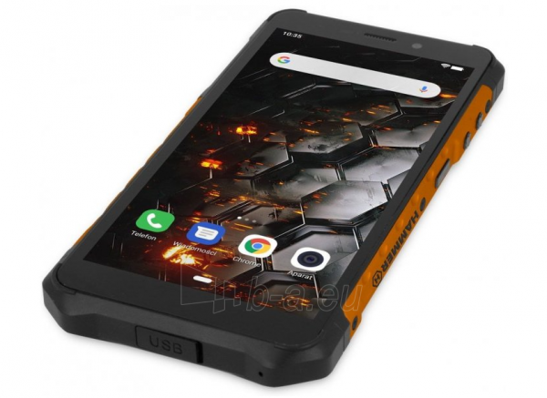 Išmanusis telefonas MyPhone Hammer Iron 3 LTE Dual orange Extreme Pack paveikslėlis 3 iš 10