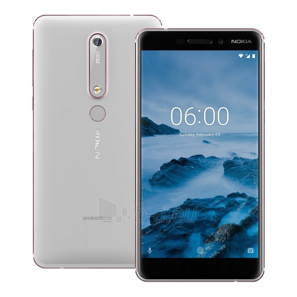 Smart phone Nokia 6.1 Dual 32GB white iron paveikslėlis 4 iš 4