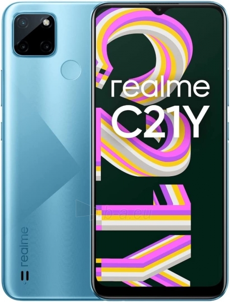 Išmanusis telefonas Realme C21Y Dual 3+32GB cross blue paveikslėlis 1 iš 7