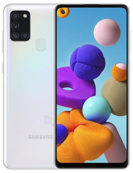 Išmanusis telefonas Samsung A217F/DS Galaxy A21s 32GB white paveikslėlis 1 iš 5