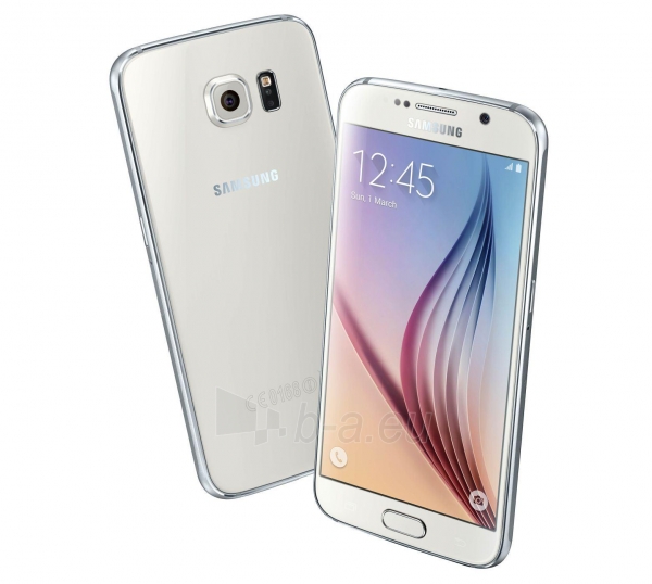 Mobilais telefons Samsung G920F Galaxy S6 32GB white Used (Grade:B) paveikslėlis 3 iš 5