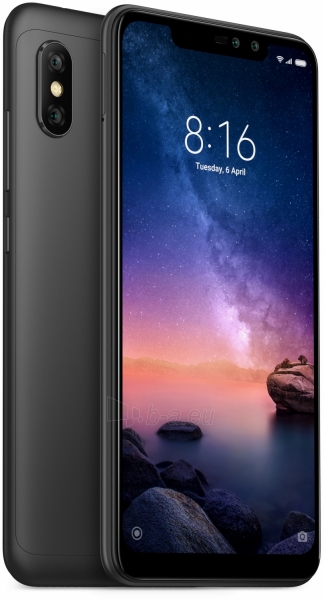 Smart phone Xiaomi Redmi Note 6 Pro Dual 32GB black paveikslėlis 4 iš 5