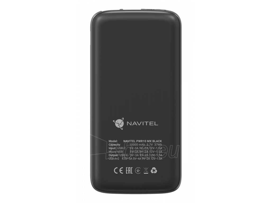 Išorinė baterija Navitel PWR10 MX Black paveikslėlis 4 iš 10