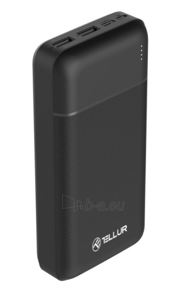 Išorinė baterija Tellur PBC202 CompactPower Bank 20000mAh 2xUSB+Type-C+MicroUSB black paveikslėlis 4 iš 4