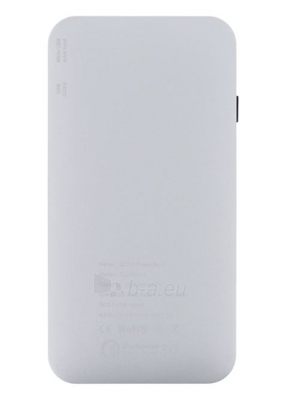 Išorinė baterija Tellur Power Bank QC 3.0 Fast Charge, 5000mAh silver paveikslėlis 2 iš 5