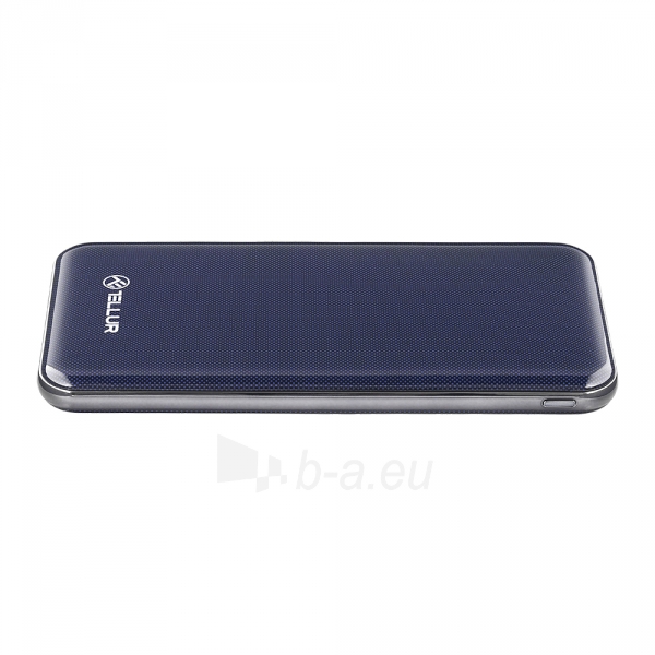 Išorinė baterija Tellur Power Bank Slim, 10000mAh, USB + Type-C + MicroUSB, blue paveikslėlis 3 iš 7