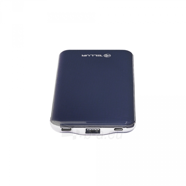 Išorinė baterija Tellur Power Bank Slim, 10000mAh, USB + Type-C + MicroUSB, blue paveikslėlis 4 iš 7