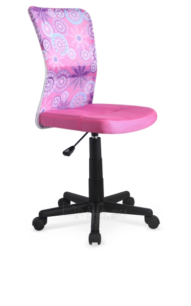 Vaikiška kėdė DINGO rožinė su dekoracijom paveikslėlis 1 iš 3