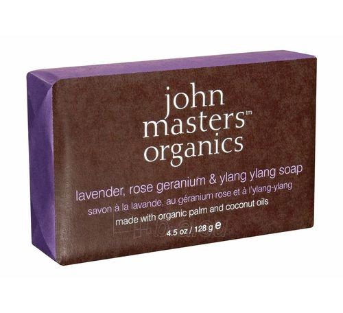 John Masters Organics Lavender Rose Geranium & Ylang Ylang Soap Cosmetic 128g paveikslėlis 2 iš 2