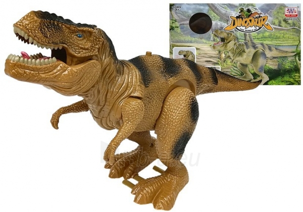 Judantis dinozauras Tiranozauras su garso ir šviesos efektais, žalias paveikslėlis 1 iš 5