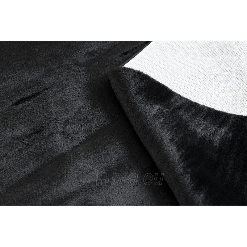 Juodas kailio imitacijos kilimas POSH | 50x80 cm paveikslėlis 15 iš 17