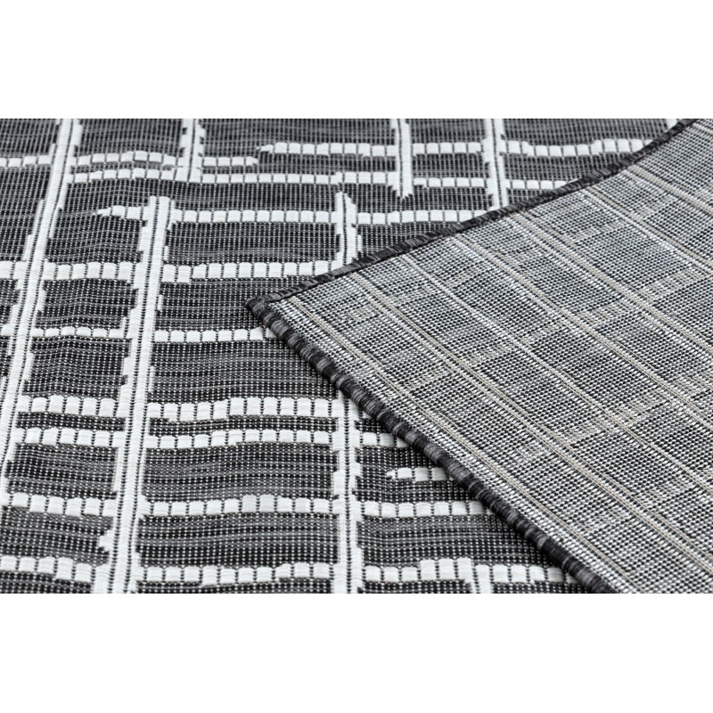 Juodos spalvos sizalio kilimas SION Grotelės | 120x170 cm paveikslėlis 16 iš 17