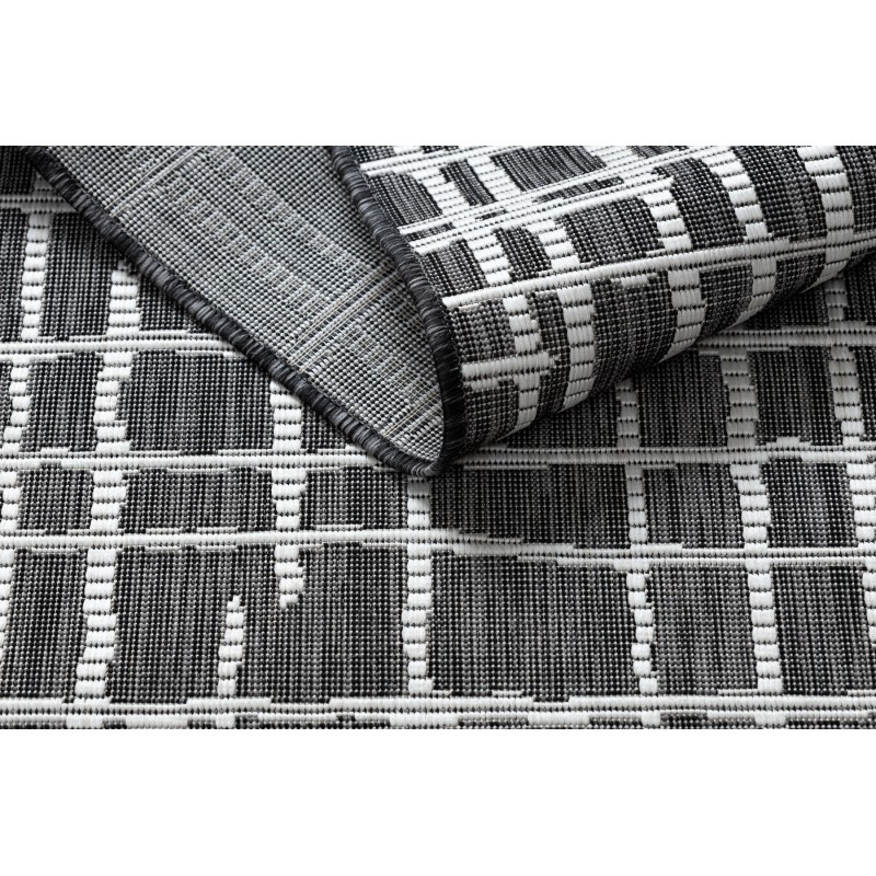 Juodos spalvos sizalio kilimas SION Grotelės | 120x170 cm paveikslėlis 15 iš 17