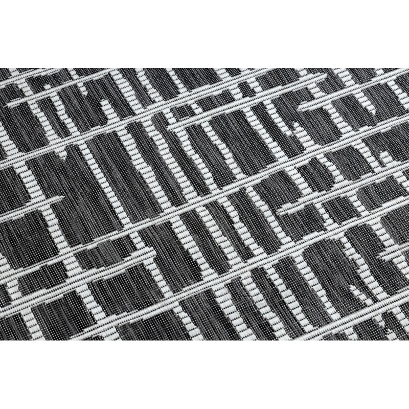 Juodos spalvos sizalio kilimas SION Grotelės | 120x170 cm paveikslėlis 5 iš 17