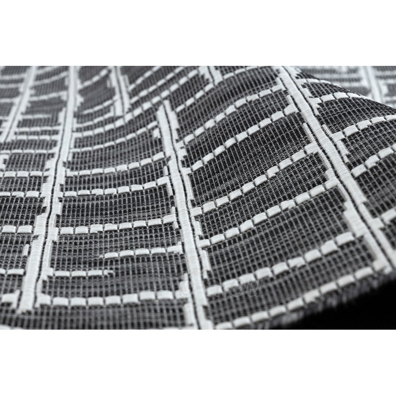 Juodos spalvos sizalio kilimas SION Grotelės | 140x190 cm paveikslėlis 10 iš 17